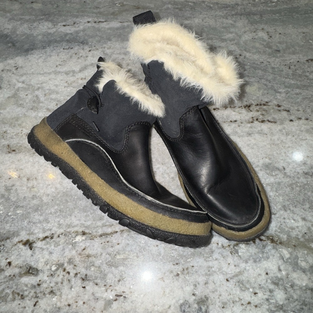 Merrell Women's Sz 7.5 Tremblant Polar Waterproof Ankle Snow Boots Black Leather
